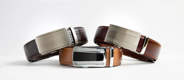 Three Arnsworth premium full-grain leather belts