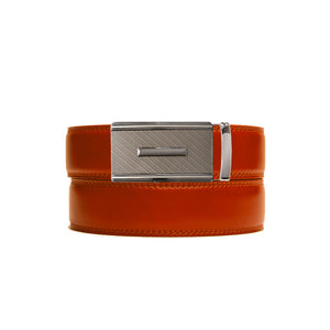 ratchet belt buckle with no hole leather belt strap