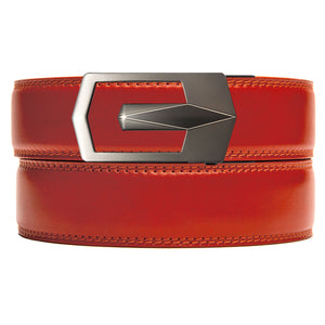 Gunmetal aberdeen buckle with apricot holeless strap