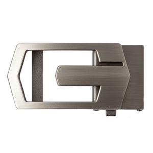 matte gunmetal finish ratchet belt buckle