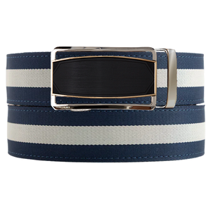 Brighton Navy / White Cloth Belt