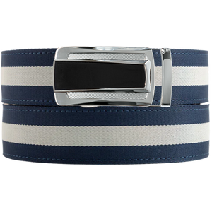 Cheshire Navy White Cloth Ratchet Belt