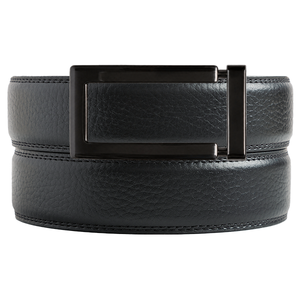 Cork Black Textured Leather Belt