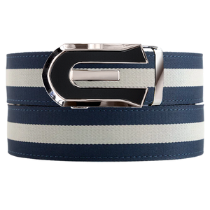 Derby Navy / White Cloth Belt