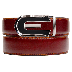 Derby Coffee Leather Ratchet Belt