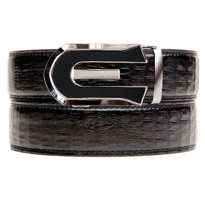 Derby Faux Black Crocodile Belt