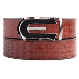 Derby Faux Cayenne Crocodile Belt