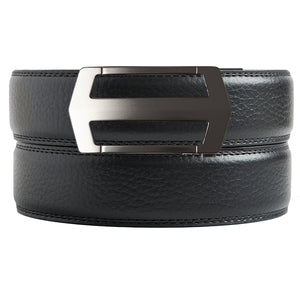 Devon Black Textured Belt