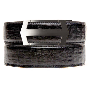 Devon Faux Black Crocodile Belt