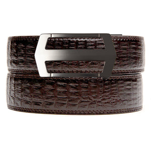 Devon Faux Brown Crocodile Belt