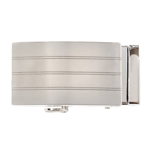 silver ratchet belt buckle