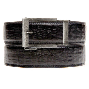 Dundee Faux Black Crocodile Belt