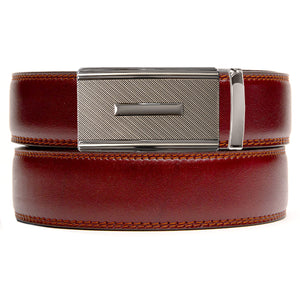 Durham Coffee Leather Ratchet Belt