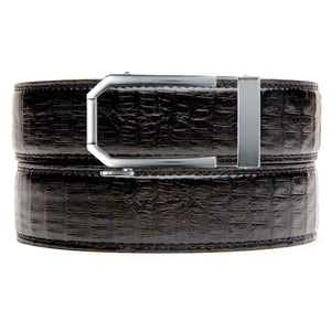Edinburgh Faux Black Crocodile Belt