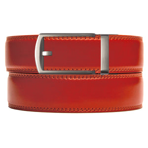 Holeless belt with ratchet buckle