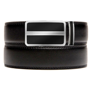 Gloucester Black Leather Ratchet Belt