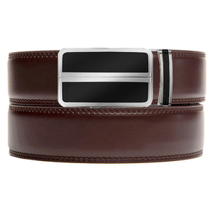 Gloucester Espresso Leather Ratchet Belt