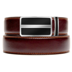 Gloucester Mahogany Leather Ratchet Belt