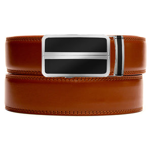 Gloucester Mocha Leather Ratchet Belt