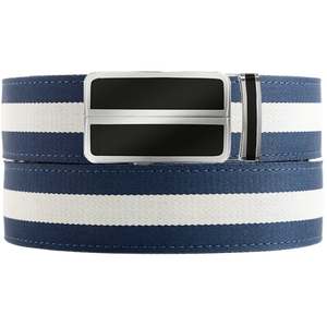 Gloucester Navy/White Cloth Ratchet Belt