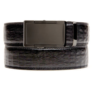 Hampshire Faux Black Crocodile Belt