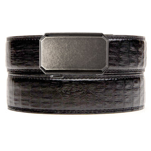 Highland Faux Black Crocodile Belt