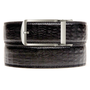 Livingston Faux Black Crocodile Belt