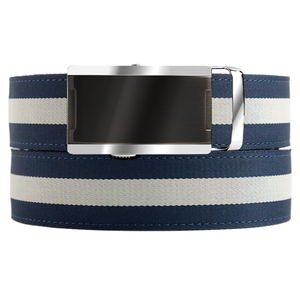 Norfolk Navy / White Cloth Belt
