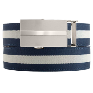 Nottingham Navy / White Cloth Belt