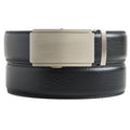 Image for Oxford Black Textured Leather Ratchet Belt