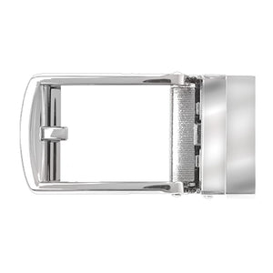 glossy silverframe ratchet belt buckle