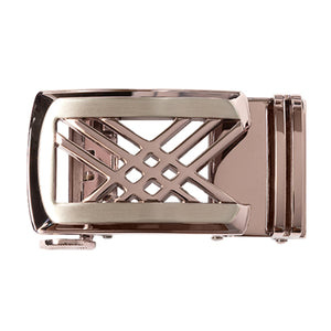 rose gold finish on a ratchet belt buckle