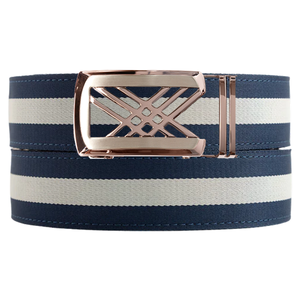 Warwick Navy / White Cloth Belt