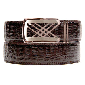 Warwick Faux Brown Crocodile Belt