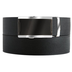 The Norfolk black canvas belt