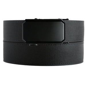 Sussex black metal buckle on Black Cloth Strap