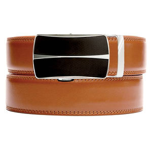 Essex premium full-grain leather belt with black buckle