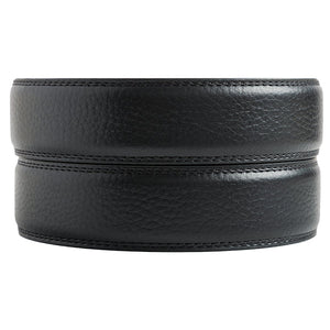 Men's black dress belt strap