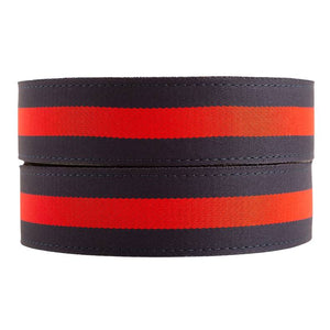 Navy / red stripe belt