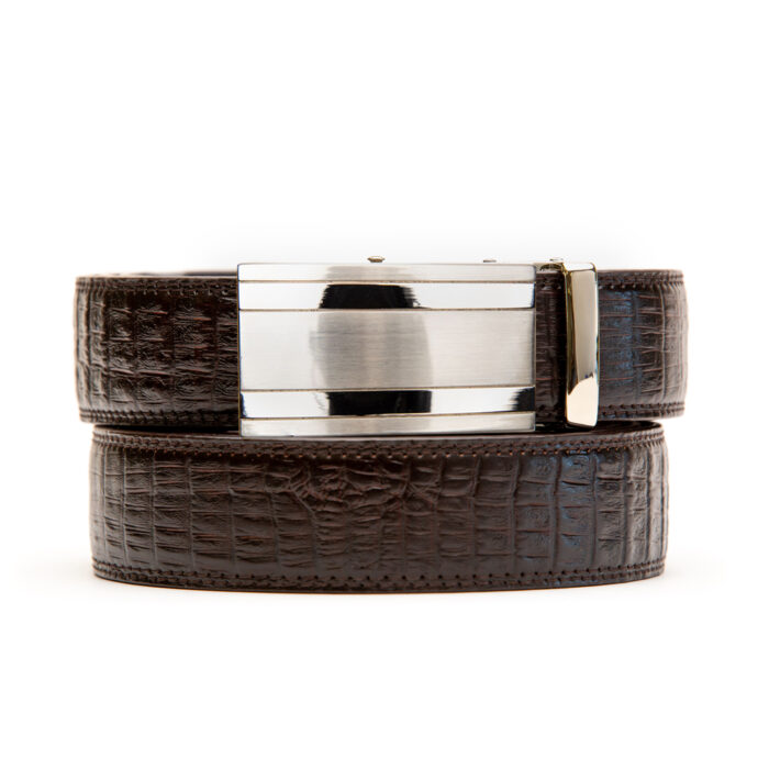 Cornwall Buckle and Black Faux Croc strap by Arnsworth Belts