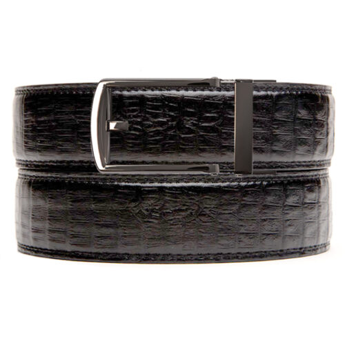 Cambridge Faux Black Crocodile Belt