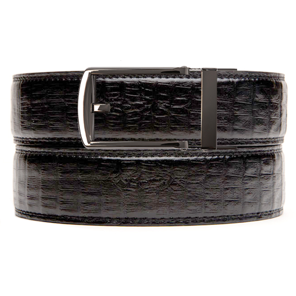 Cambridge Faux Black Crocodile Belt