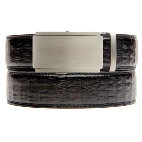 Oxford Faux Black Crocodile Belt